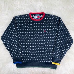 Tommy Hilfiger Kids' Navy Patterned Sweater